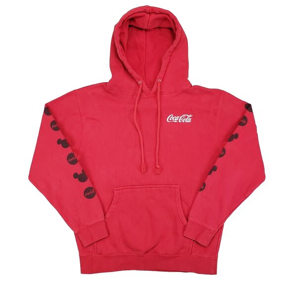 Walt Disney World Resort Coke Coca Cola Hoodie Mens Small Red Sleeve‎ Graphic - Picture 2 of 7